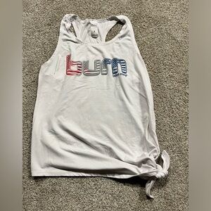 burn boot camp 4th of July side tie tank